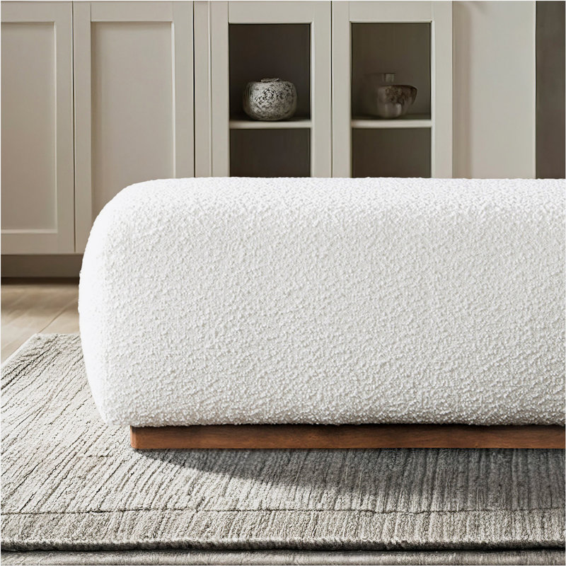 Mundubbera 47" Japandi Style Elegant Modern Boucle Bench