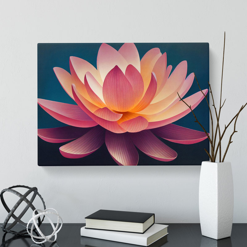 Pure Lotus Flower - Wrapped Canvas