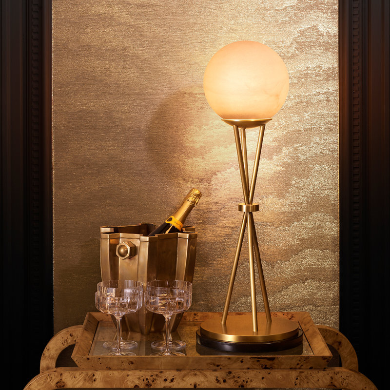 Trolley Mayfair Light Brown Mappa Burl Veneer, Light Brown