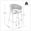 Tabouret de bar rembourré Ethan