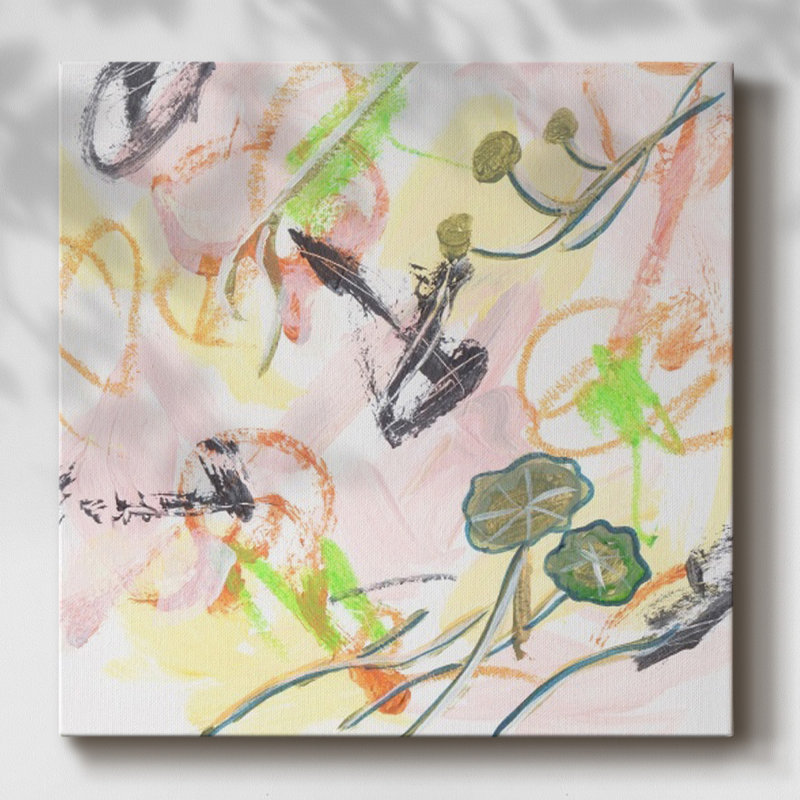 «Chartreuse II», toile tendue avec châssis, H 24 po x l 24 po x P 1,5 po