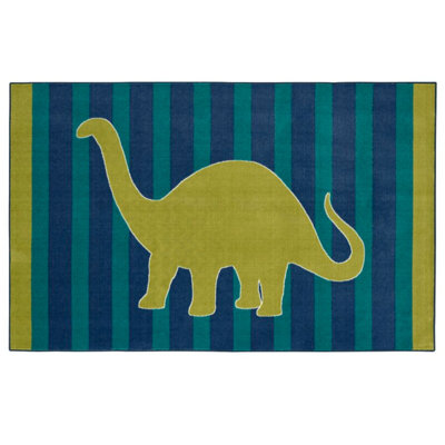 Tapis touffeté bleu / vert