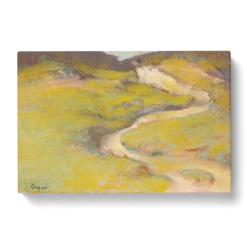 Pathway In A Field by Edgar Degas - Wrapped Canvas, 50cm H x 76cm W x 3cm D