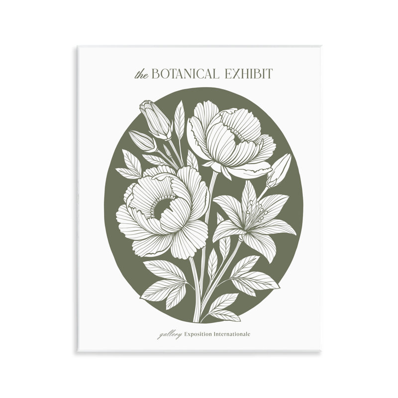 «Gallery Exposit Flowers», plaque murale verte par Designed