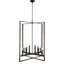 Lustre géométrique en acier 12 lumières à intensité variable Twedt certifié UL-1192744362