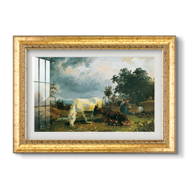 Moisissure sur la lande, vers 1830 - Friedrich Gauermann - Estampe encadrée sur mesure, Format intérieur 20 po x 28 po