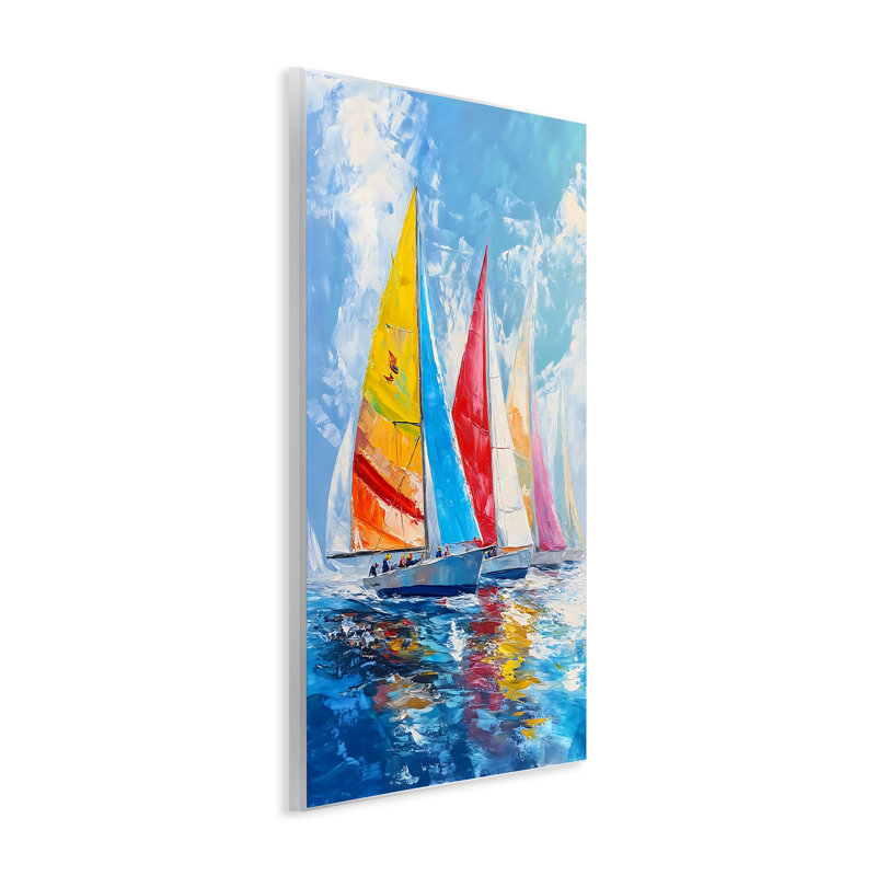 Plaque murale flotte de voiles colorées, design par LSR Design Studio, H 15 po x l 10 po