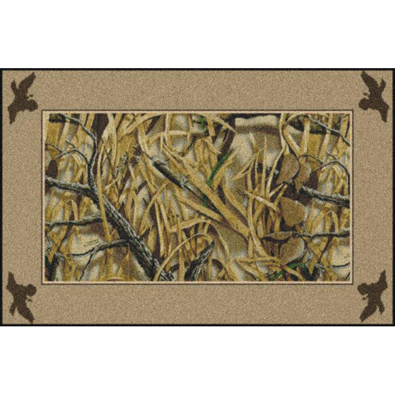 Tapis à bordure verte Realtree Wetlands, Rectangle 5 pi 4 po x 7 pi 8 po