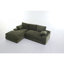 Ensemble de canapé modulaire de salon 99 * 69 ", canapé de style minimaliste moderne, canapé-lit rembourré pour le salon, la chambre à coucher, combinaison de 2 PC gratuite, canapé sans installation, en L, vert armée