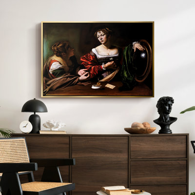 Martha and Mary Magdalene, c. 1598-Caravaggio-Framed Gallery Wrapped Canvas
