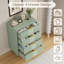 Commode cannelée pour chambre à coucher avec 4 tiroirs, commode moderne de 36,9 po de hauteur avec poignée en métal-1760446421