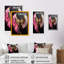 Rose, or et ailes d'ange noires III - Art mural contemporain sur toile glam