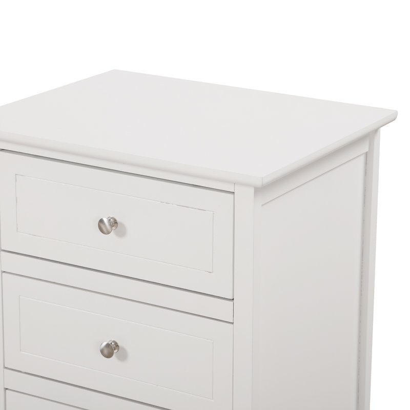 Table de chevet transitionnelle blanche polyvalente, Blanc