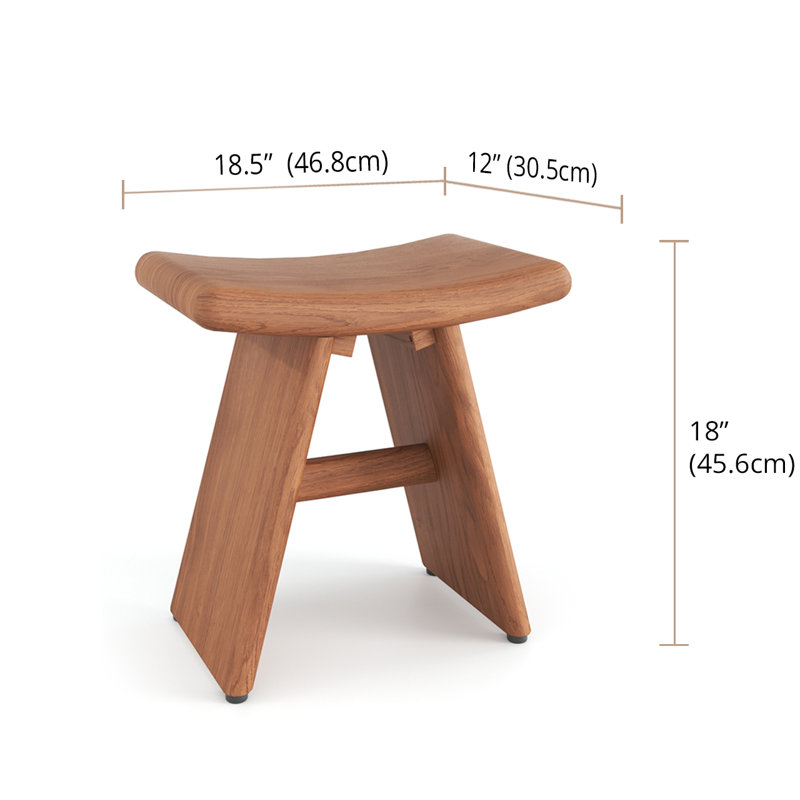 Banc de douche en teck Asia-Bjon