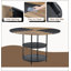 Table de salle à manger circulaire de 47,3 pouces de diamètre avec épissure moderne et rangement double couche