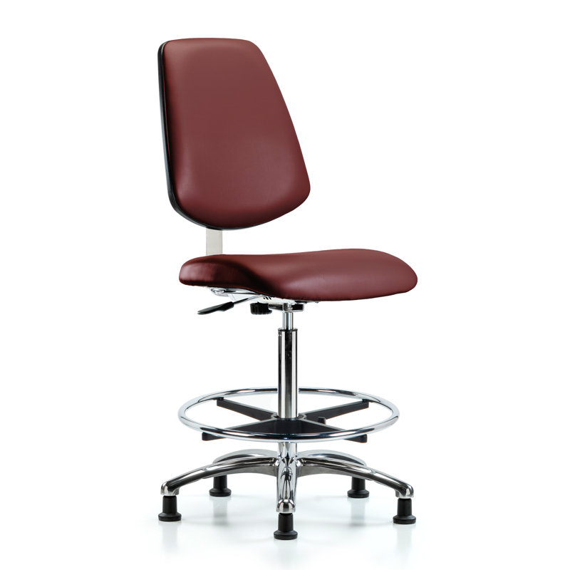 Chaise de travail ergonomique Merridy, Rouge, Patins