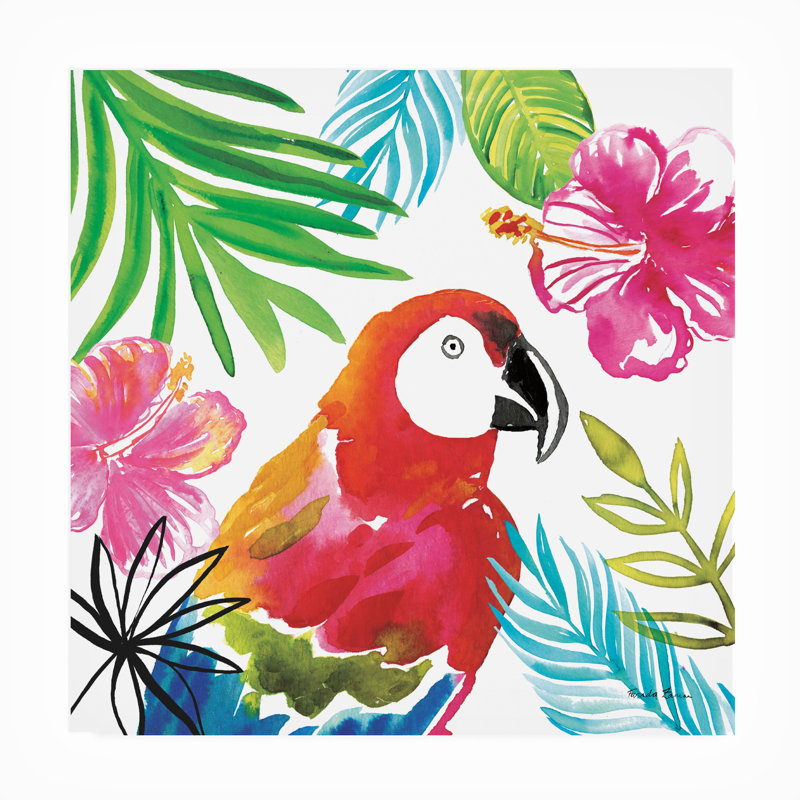 Toile d'extérieur «Tropicana III» Thiago Farida Zaman, H 14 po x l 14 po x P 1,5 po