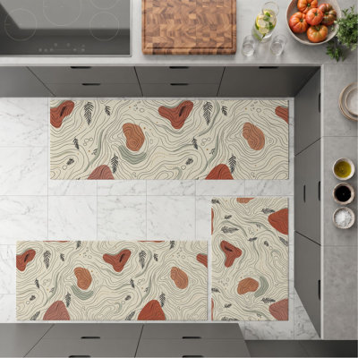 Tapis de cuisine lavables antidérapants Abstract Swirls