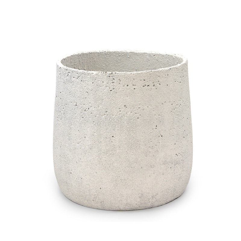 Graystone Floor Planter, White