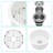 18 Inch Dual Mounted Single Bowl Ceramic Circular Kitchen Sink With Drain Assembly And Bottom Grid