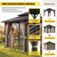 Pavillon de jardin en aluminium / acier de l 12 pi x P 10 pi