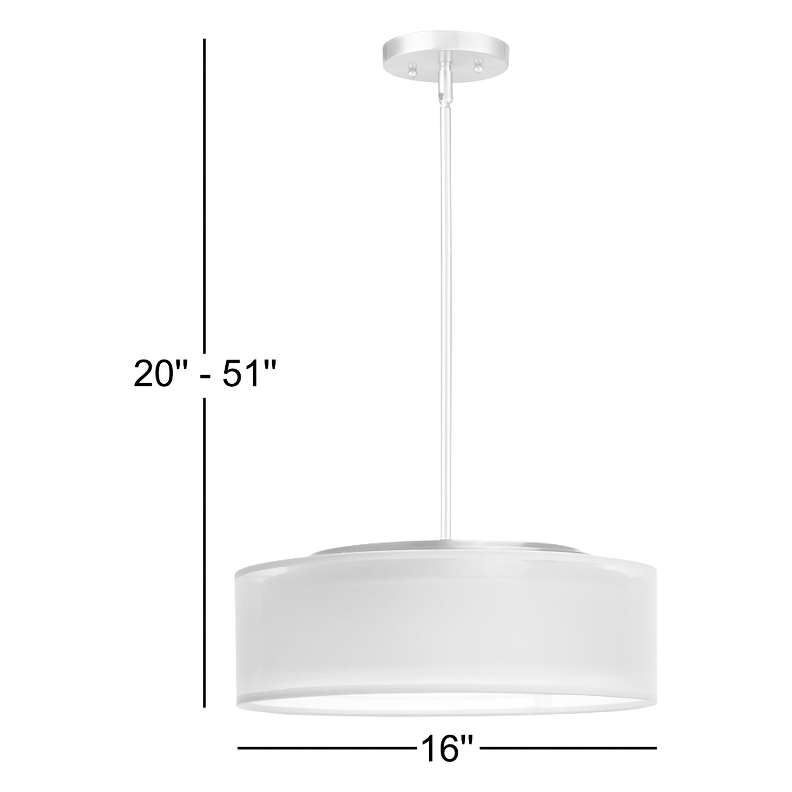 Jessalyn 3 Light Pendant, Satin Nickel