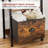 Ladder Shelf, Upgraded Elevated Wood Ladder Bookshelf with Drawer, Ladder Shelf Bookcase, Tall Bookshelf with Steel Frame, Rustic Storage Rack for Living Room, Home Office, Bedroom-636734612-636734614