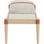 Banc rembourré en tissu texturé beige Nara-1709390211-1709390210