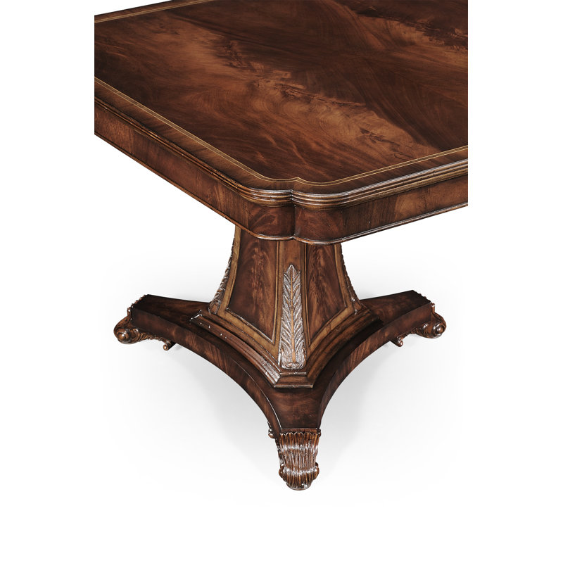 Buckingham Walnut Wood Dining Table, Medium Antique Mahogany