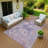 Machine Washable Indoor/Outdoor Leavittsburg ACN2225 Floral Rug-1689393715