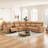 Idrissi Modern Top Faux Leather Electric Reclining Home Theater Sectional Sofa with Console & USB & Fold-Down Backrest