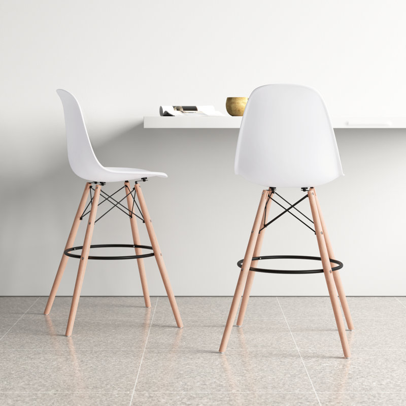 Tabouret de bar 27,6 po Azanae, blanc