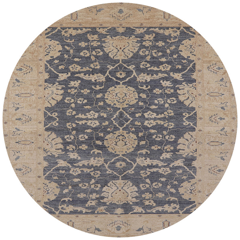 Tapis oriental brun Chadwell, Rond 4 pi