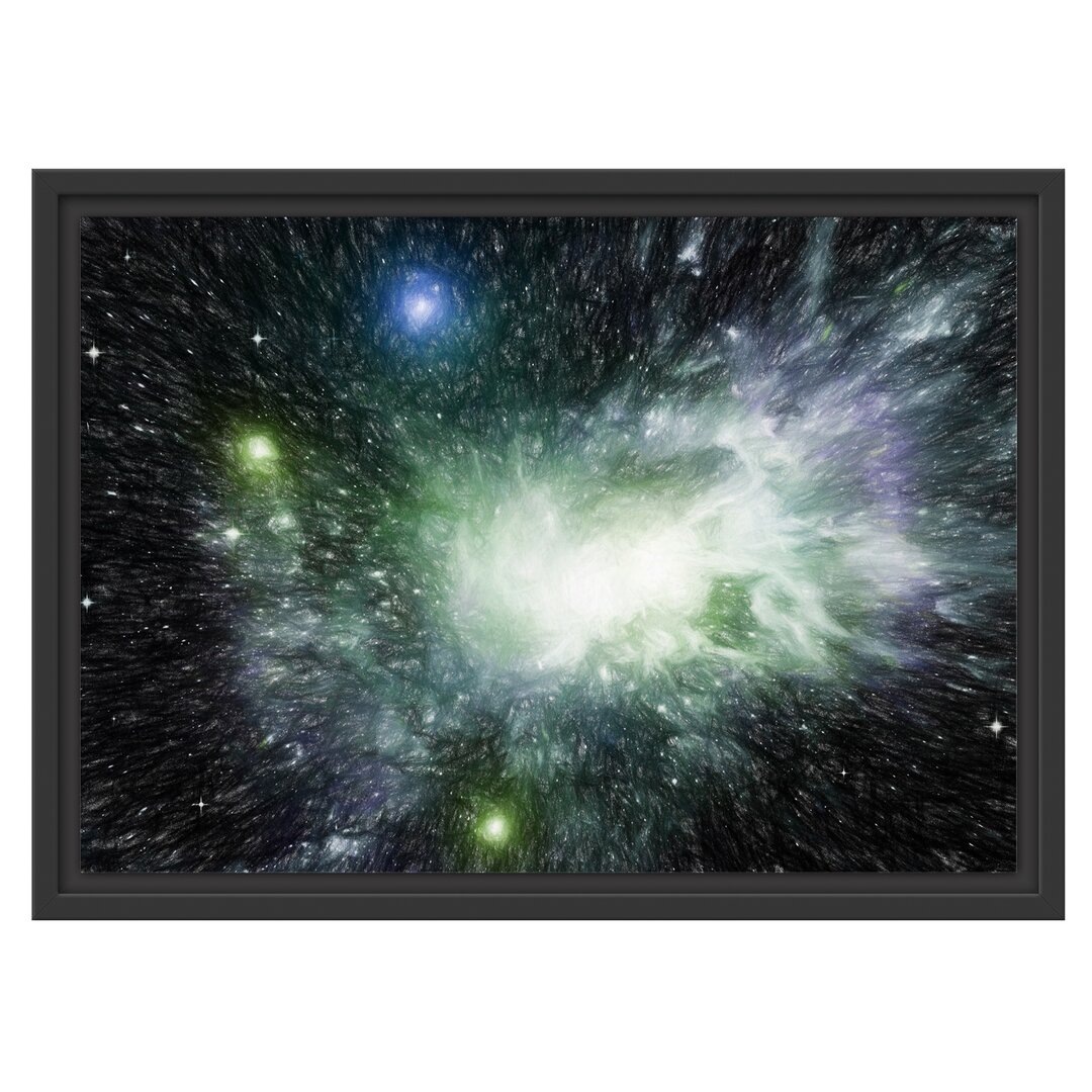 Gerahmtes Wandbild ferne GalaxieSternenstaub