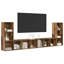 TV Cabinet 4 Pcs 37 X 35 X 107.5 Cm Engineered Wood-1174193114