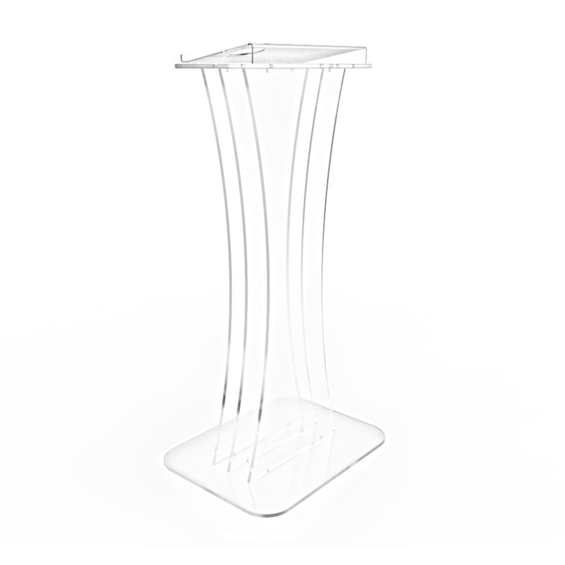 Podium, acrylique fantôme transparent, chaire, lutrin - 1803-1 Assemblage facile requis