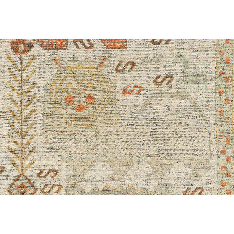 Burano Handmade Kilim Wool Animal Print Area Rug, Rectangle 6' x 9'
