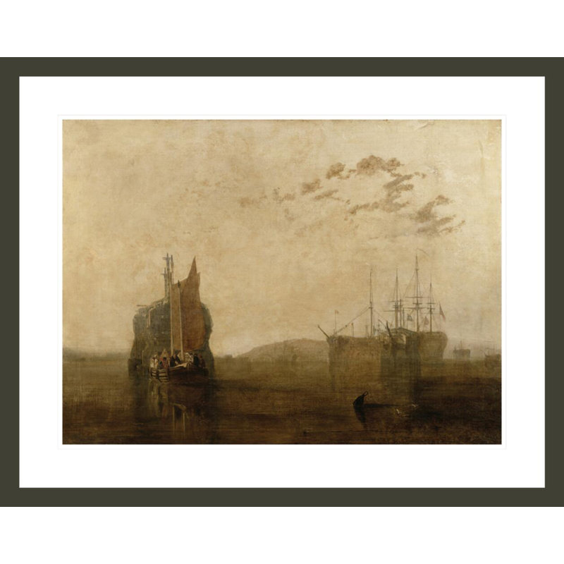 «Hulks on the Tamar» par Joseph Mallord William Turner, impression giclée sur cadre, H 23,5 po x l 29,48 po