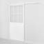 Metal Sliding With Frosted Glass Barn Door