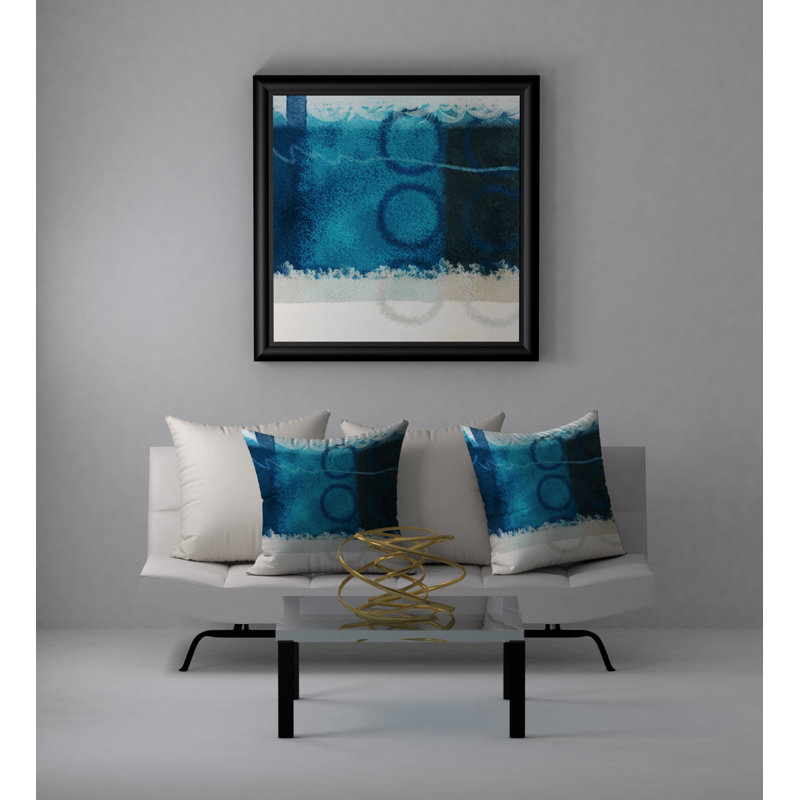 Abstract Reversible Throw Pillow, 24"x24"