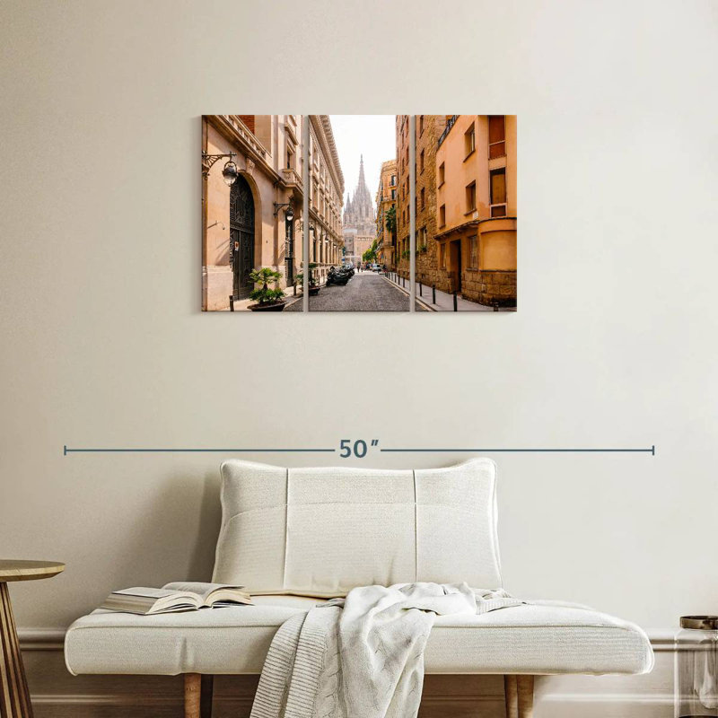 Sebbie, cathédrale de Barcelone depuis la rue, H 20 po x l 33 po
