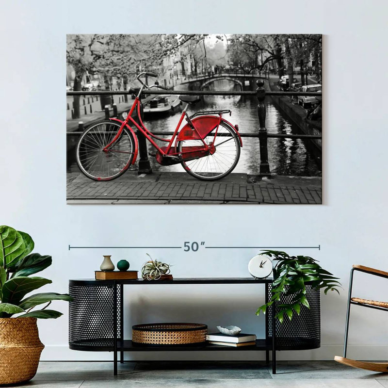 Mehar Red Amsterdam Bicycle, 34" H x 51" W