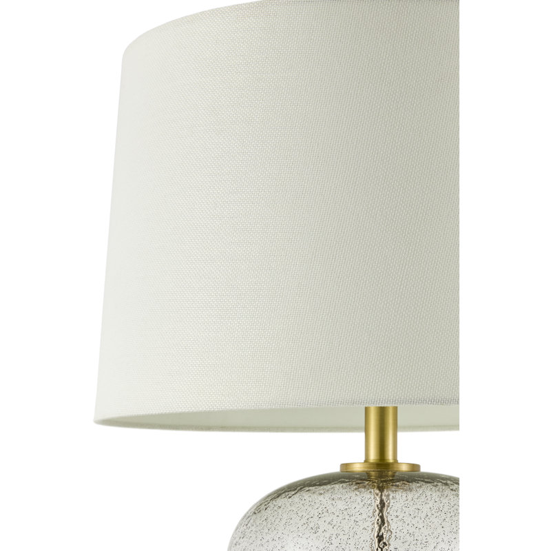 Lampe de table en verre 26,75 "H, Blanc