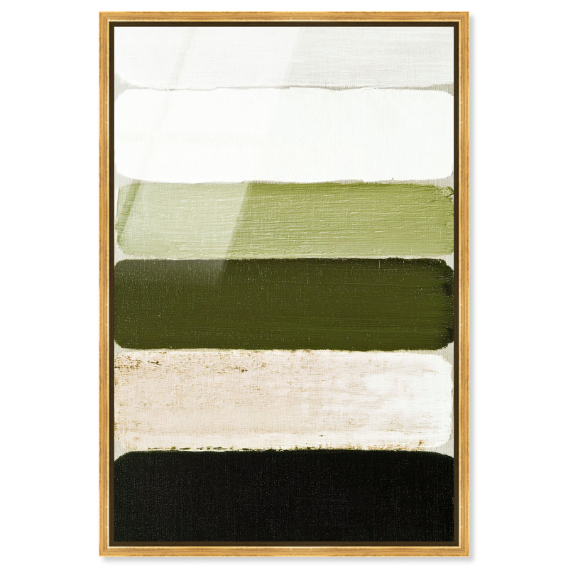 "Olive Stack II", reproduction d'art acrylique encadrée par Art Remedy, cadre doré, 24 x 36, H 37 po x l 25 po