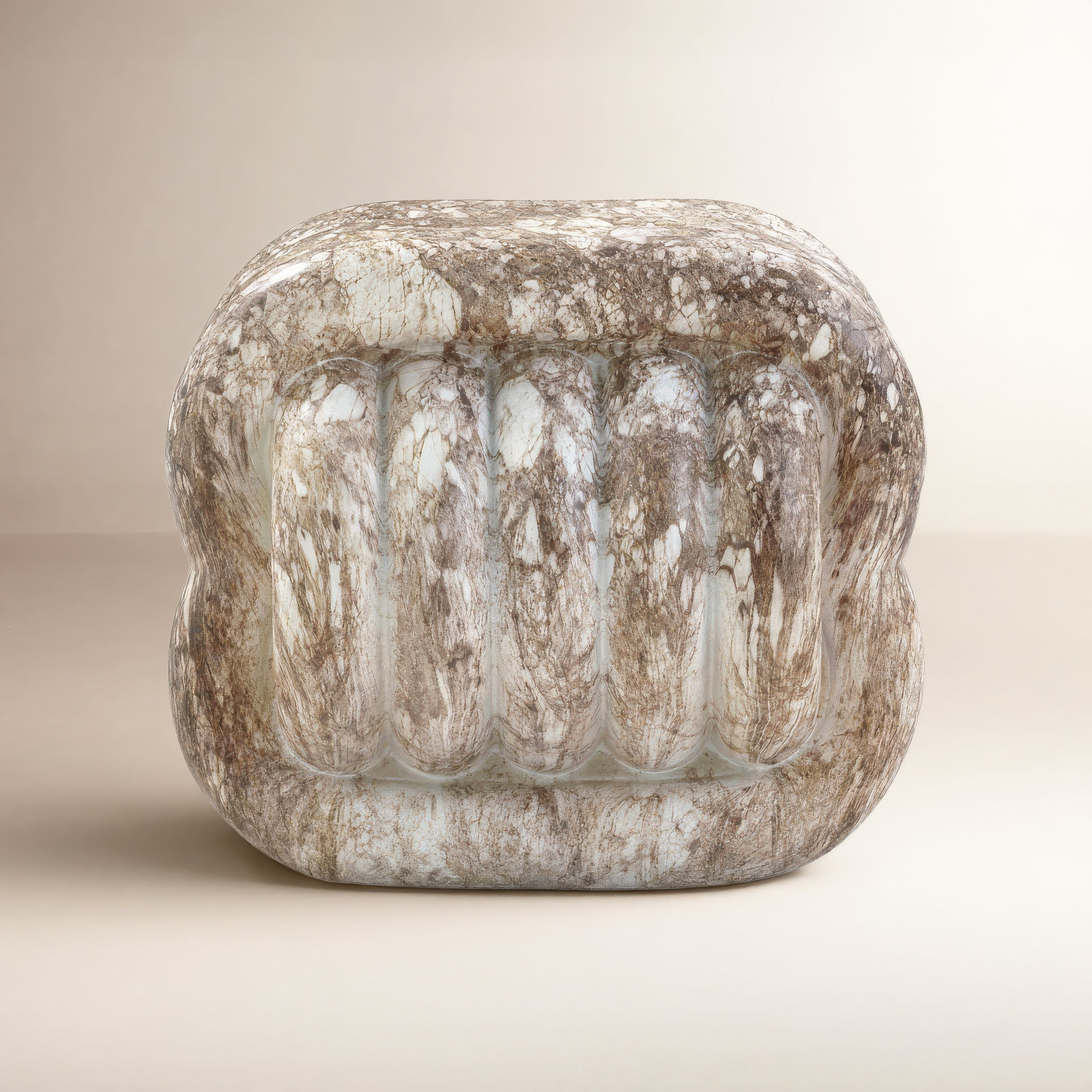 Rolandat Concrete Accent Stool, Gray