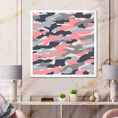 " Pink And Gray Army Camouflage "