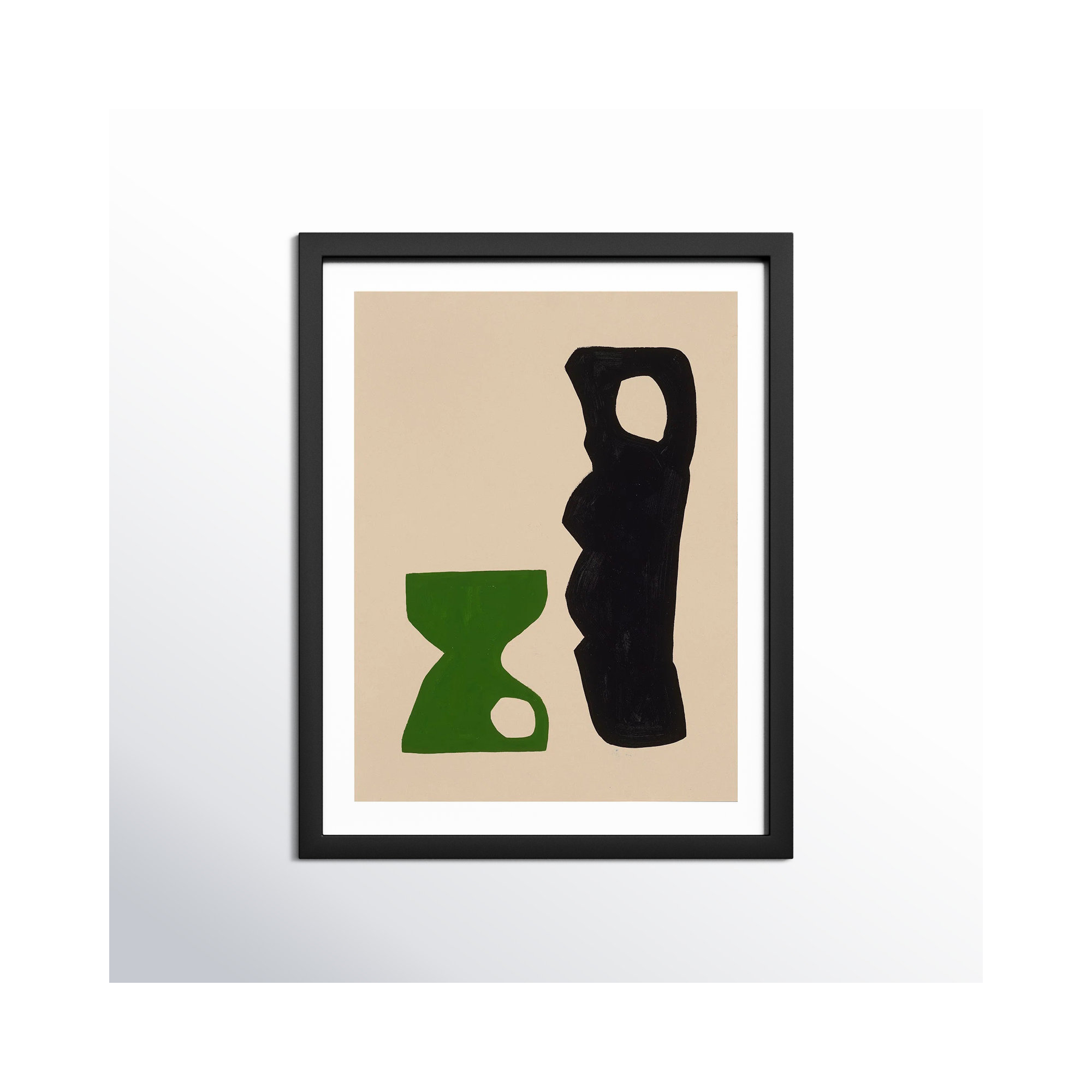 The Conversation by Michael Kempen, 30" W x 38" H, Black Framed