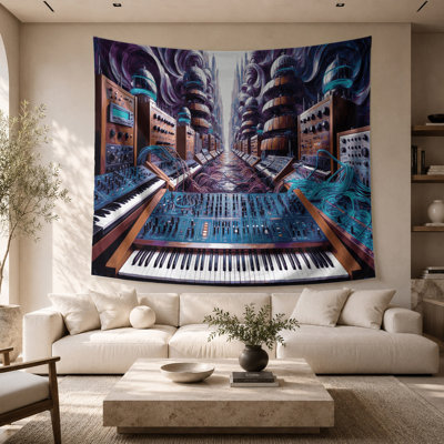 Tapisserie murale musicale