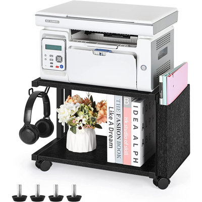 17'' W 1 Printer Stand with Wheels