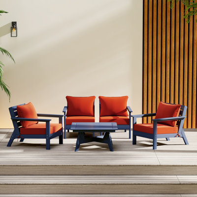 Ensemble de conversation à assise profonde 5 pièces